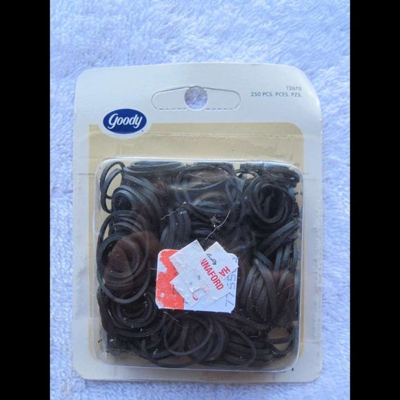 <250 Black Goody Rubber Band Hair Ponytailer Elastic Hair Bands 2006 Darlene - Picture 9 of 9